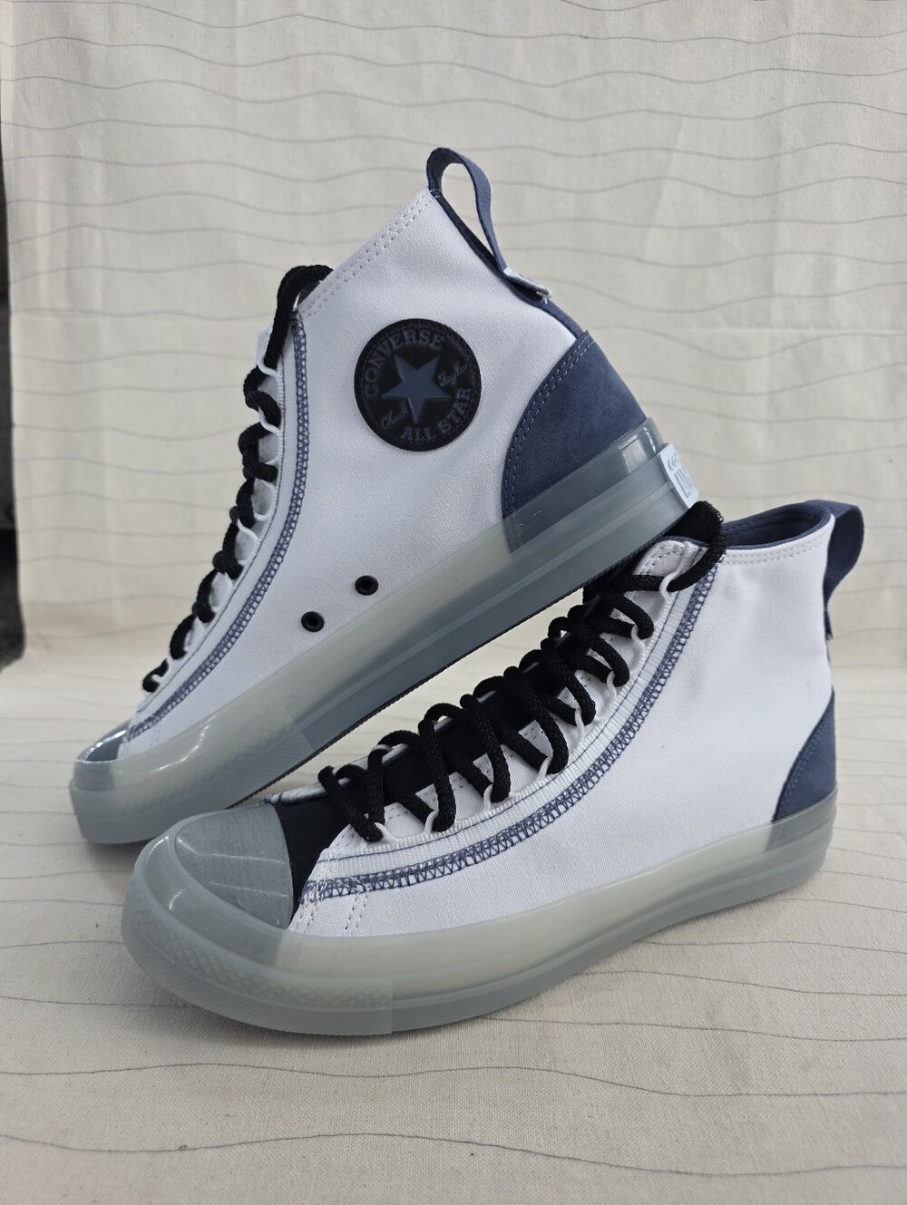 Converse Mens Chuck Taylor All Star CX EXP2 White Blue Shoes A12869C Size 10.5 - Picture 3 of 12
